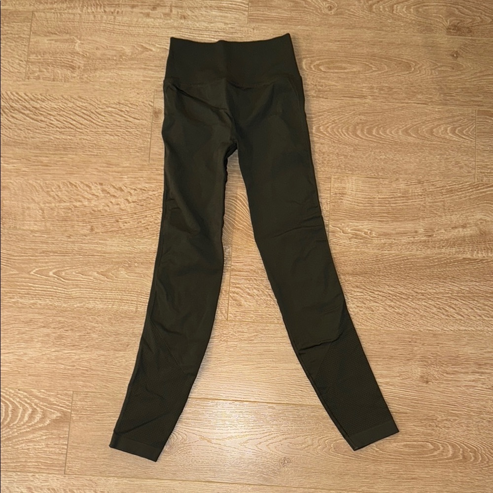 Olive Green High-Waisted Leggings